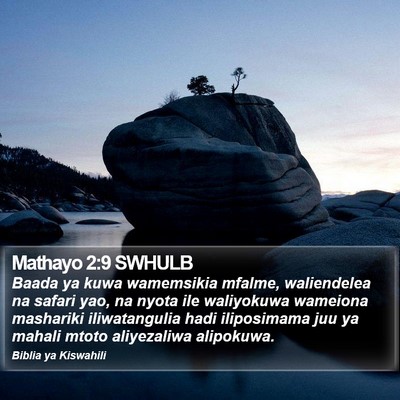 Mathayo 2:9 SWHULB Bible Verse Image