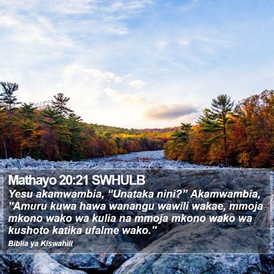 Mathayo 20:21 SWHULB Bible Verse Image