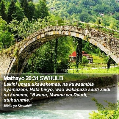 Mathayo 20:31 SWHULB Bible Verse Image