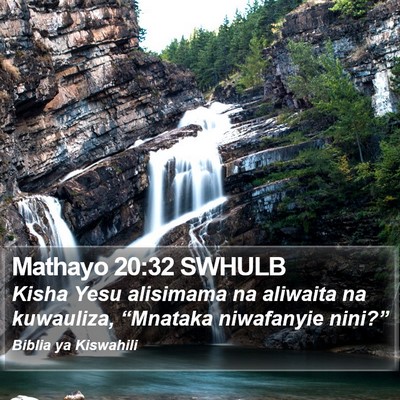 Mathayo 20:32 SWHULB Bible Verse Image