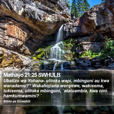 Mathayo 21:25 SWHULB Bible Verse Image