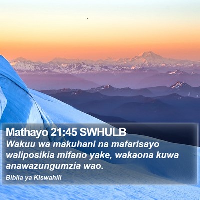 Mathayo 21:45 SWHULB Bible Verse Image