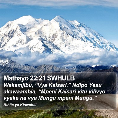 Mathayo 22:21 SWHULB Bible Verse Image