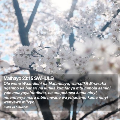 Mathayo 23:15 SWHULB Bible Verse Image