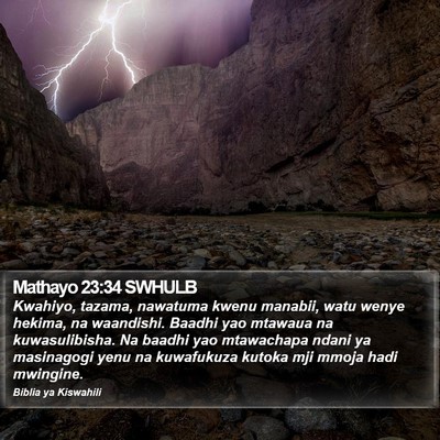 Mathayo 23:34 SWHULB Bible Verse Image