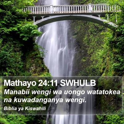 Mathayo 24:11 SWHULB Bible Verse Image