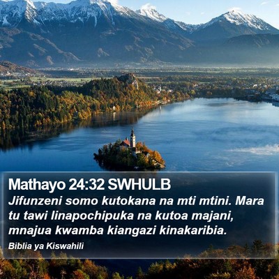 Mathayo 24:32 SWHULB Bible Verse Image