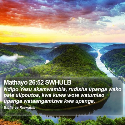 Mathayo 26:52 SWHULB Bible Verse Image
