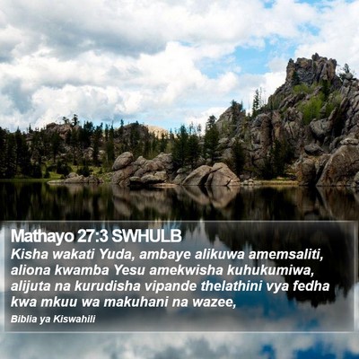 Mathayo 27:3 SWHULB Bible Verse Image
