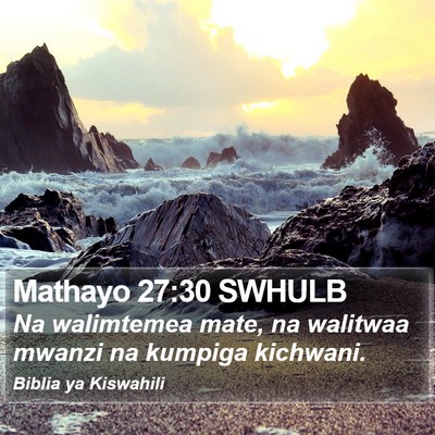 Mathayo 27:30 SWHULB Bible Verse Image
