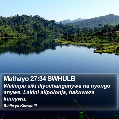 Mathayo 27:34 SWHULB Bible Verse Image