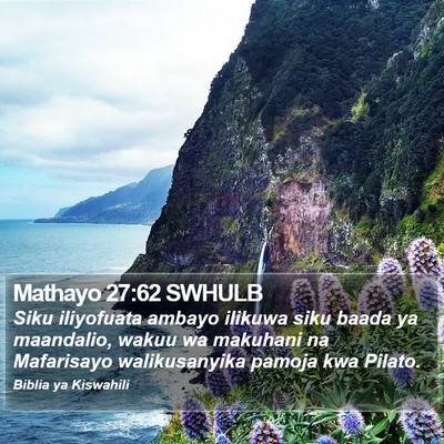 Mathayo 27:62 SWHULB Bible Verse Image