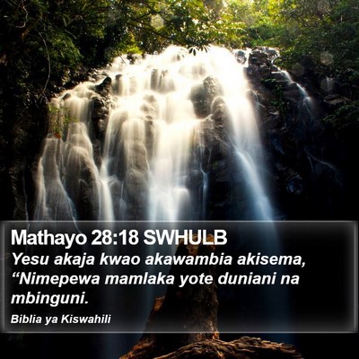 Mathayo 28:18 SWHULB Bible Verse Image