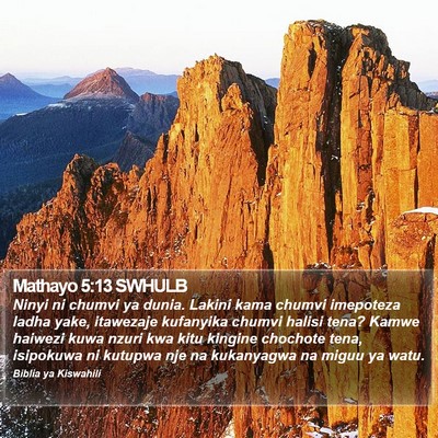 Mathayo 5:13 SWHULB Bible Verse Image