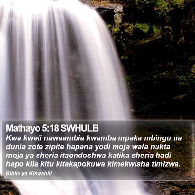 Mathayo 5:18 SWHULB Bible Verse Image