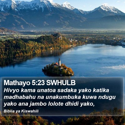 Mathayo 5:23 SWHULB Bible Verse Image