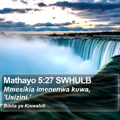 Mathayo 5:27 SWHULB Bible Verse Image
