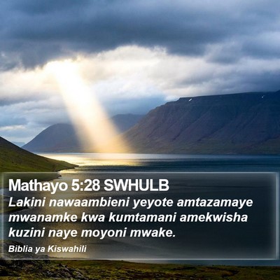 Mathayo 5:28 SWHULB Bible Verse Image