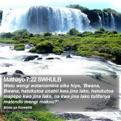 Mathayo 7:22 SWHULB Bible Verse Image