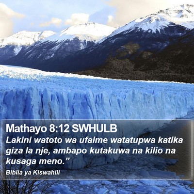 Mathayo 8:12 SWHULB Bible Verse Image