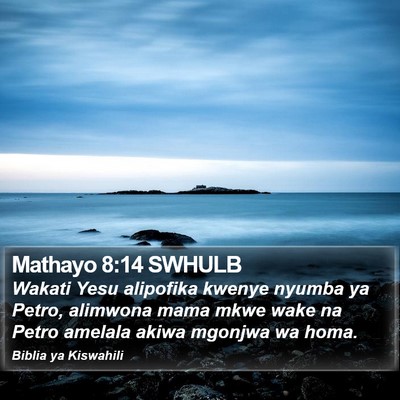 Mathayo 8:14 SWHULB Bible Verse Image