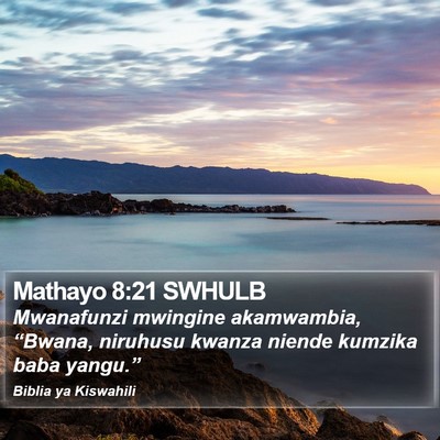 Mathayo 8:21 SWHULB Bible Verse Image