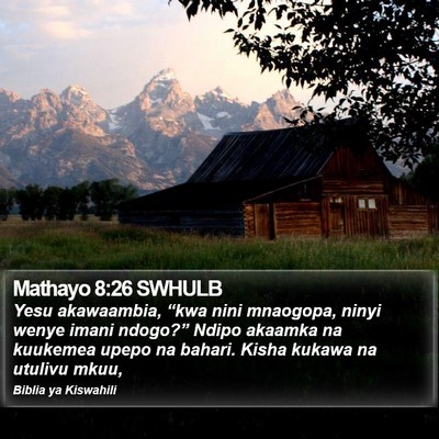 Mathayo 8:26 SWHULB Bible Verse Image