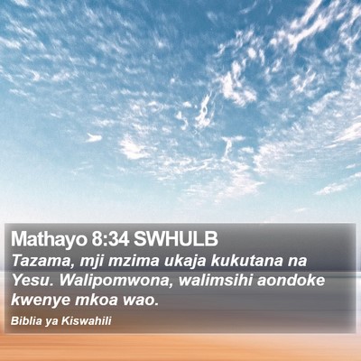 Mathayo 8:34 SWHULB Bible Verse Image