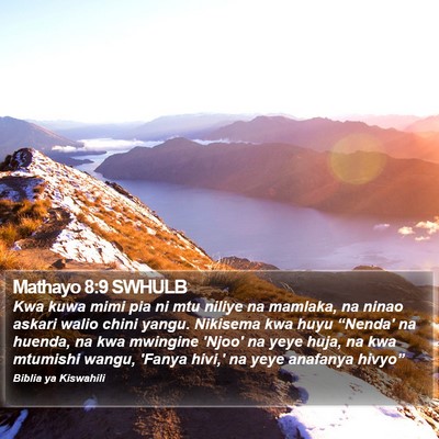 Mathayo 8:9 SWHULB Bible Verse Image