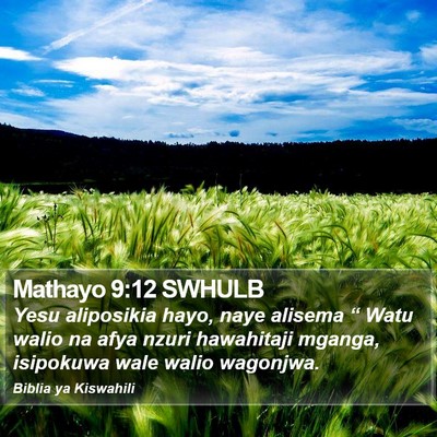 Mathayo 9:12 SWHULB Bible Verse Image