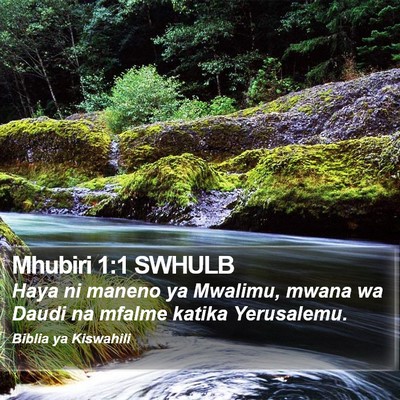 Mhubiri 1:1 SWHULB Bible Verse Image