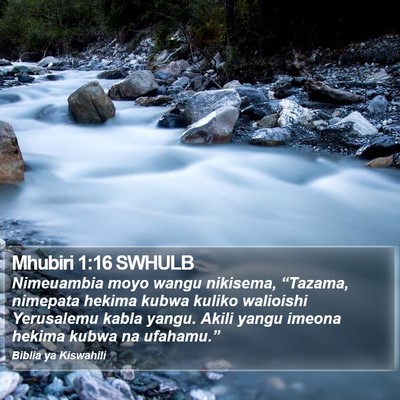 Mhubiri 1:16 SWHULB Bible Verse Image