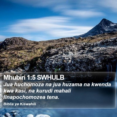 Mhubiri 1:5 SWHULB Bible Verse Image