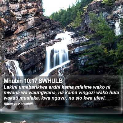 Mhubiri 10:17 SWHULB Bible Verse Image