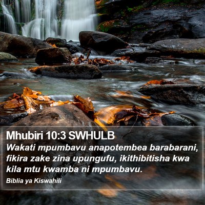 Mhubiri 10:3 SWHULB Bible Verse Image