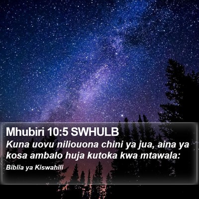 Mhubiri 10:5 SWHULB Bible Verse Image