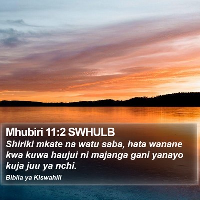 Mhubiri 11:2 SWHULB Bible Verse Image
