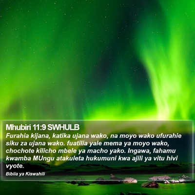 Mhubiri 11:9 SWHULB Bible Verse Image