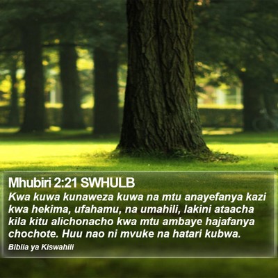 Mhubiri 2:21 SWHULB Bible Verse Image