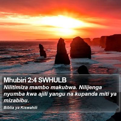 Mhubiri 2:4 SWHULB Bible Verse Image