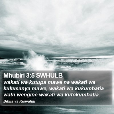 Mhubiri 3:5 SWHULB Bible Verse Image