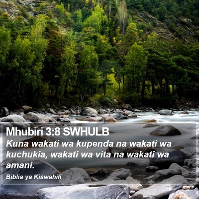 Mhubiri 3:8 SWHULB Bible Verse Image