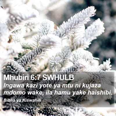 Mhubiri 6:7 SWHULB Bible Verse Image
