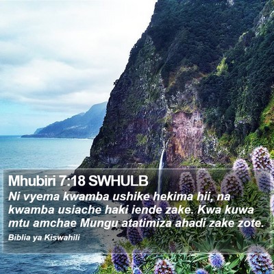 Mhubiri 7:18 SWHULB Bible Verse Image