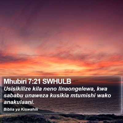 Mhubiri 7:21 SWHULB Bible Verse Image