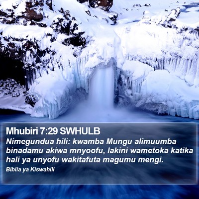 Mhubiri 7:29 SWHULB Bible Verse Image