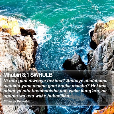 Mhubiri 8:1 SWHULB Bible Verse Image