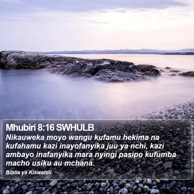 Mhubiri 8:16 SWHULB Bible Verse Image