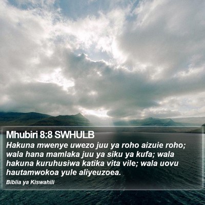 Mhubiri 8:8 SWHULB Bible Verse Image