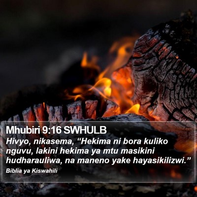 Mhubiri 9:16 SWHULB Bible Verse Image
